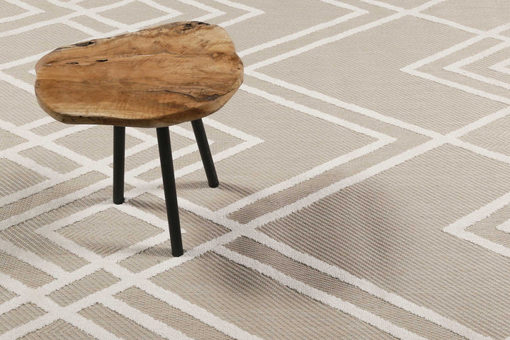 Rave Outdoor beige Kurzflor rechteckig