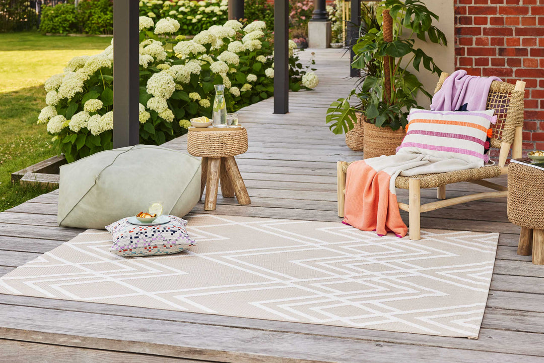 Rave Outdoor beige Kurzflor rechteckig