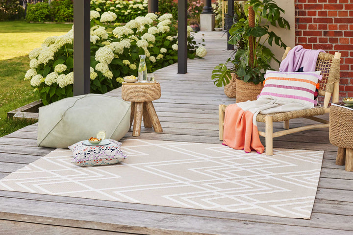 Rave Outdoor beige Kurzflor rechteckig