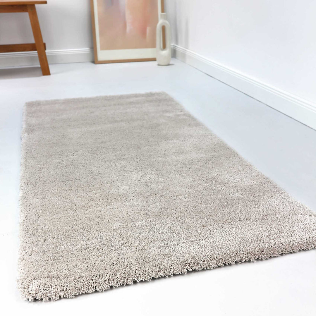 #relaxx Teppich hellgrau creme Hochflor rechteckig