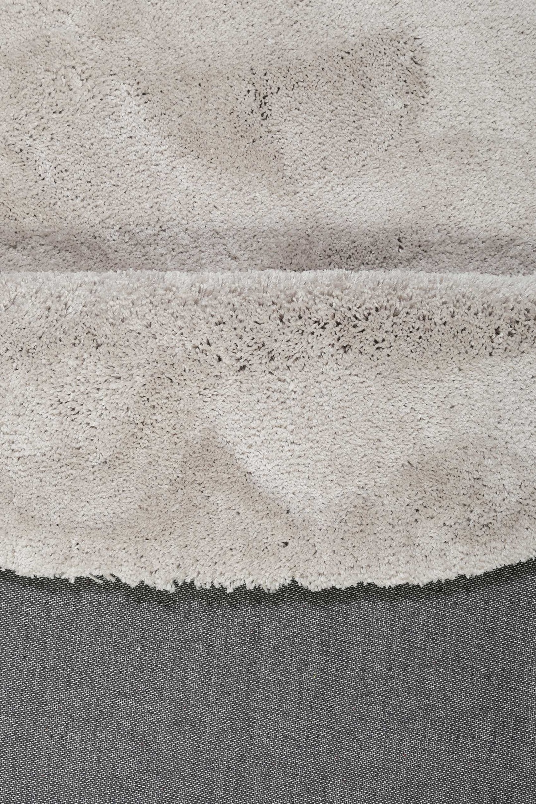 #relaxx Teppich hellgrau creme Hochflor rund