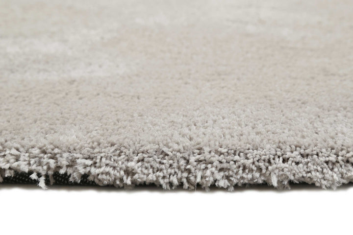 #relaxx Teppich hellgrau creme Hochflor rund