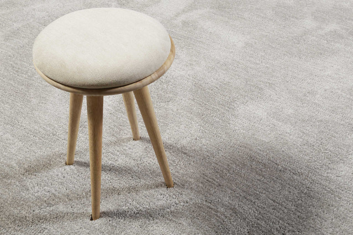 #relaxx Teppich hellgrau creme meliert Hochflor rund