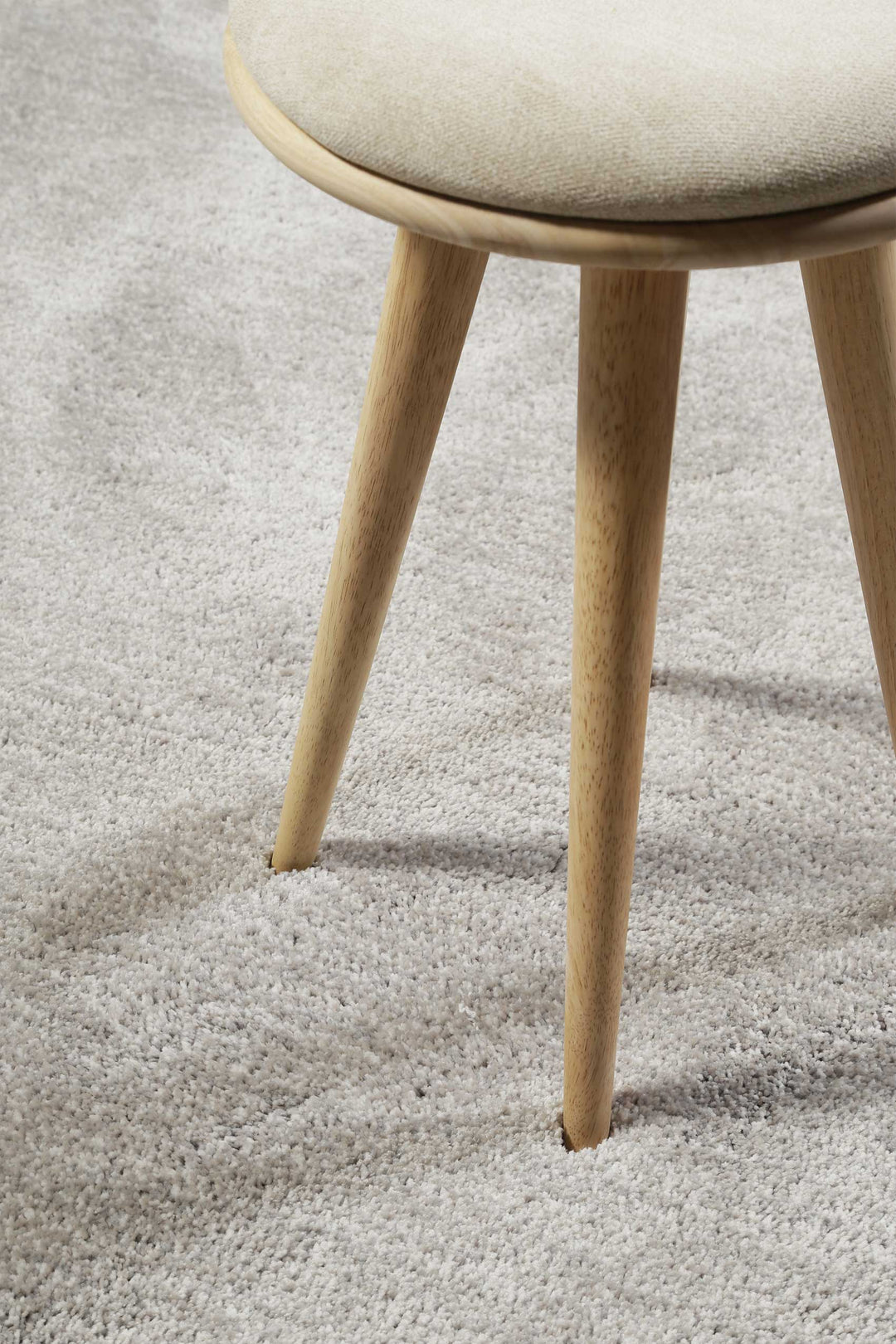 #relaxx Teppich hellgrau creme meliert Hochflor rund