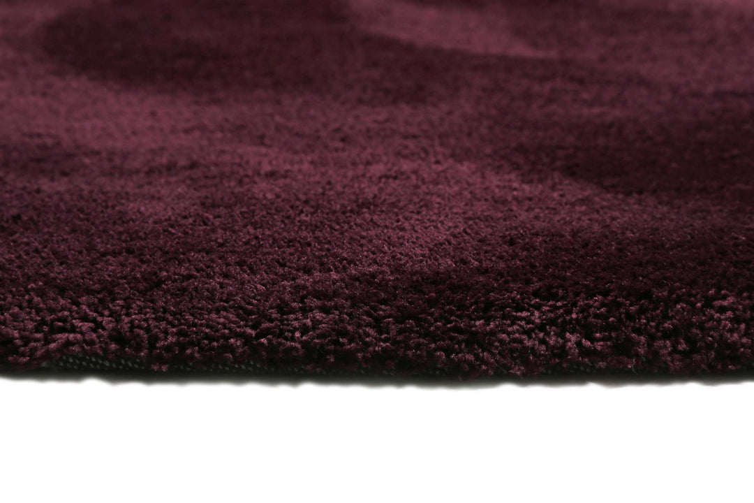 #relaxx Teppich bordeaux rot Hochflor rund