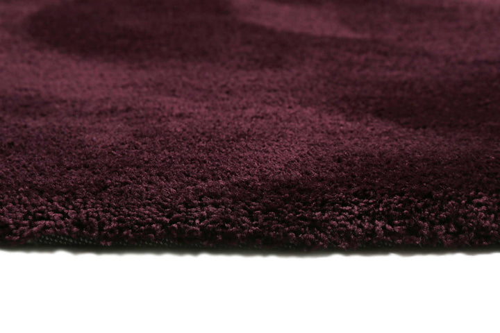 #relaxx Teppich bordeaux rot Hochflor rund