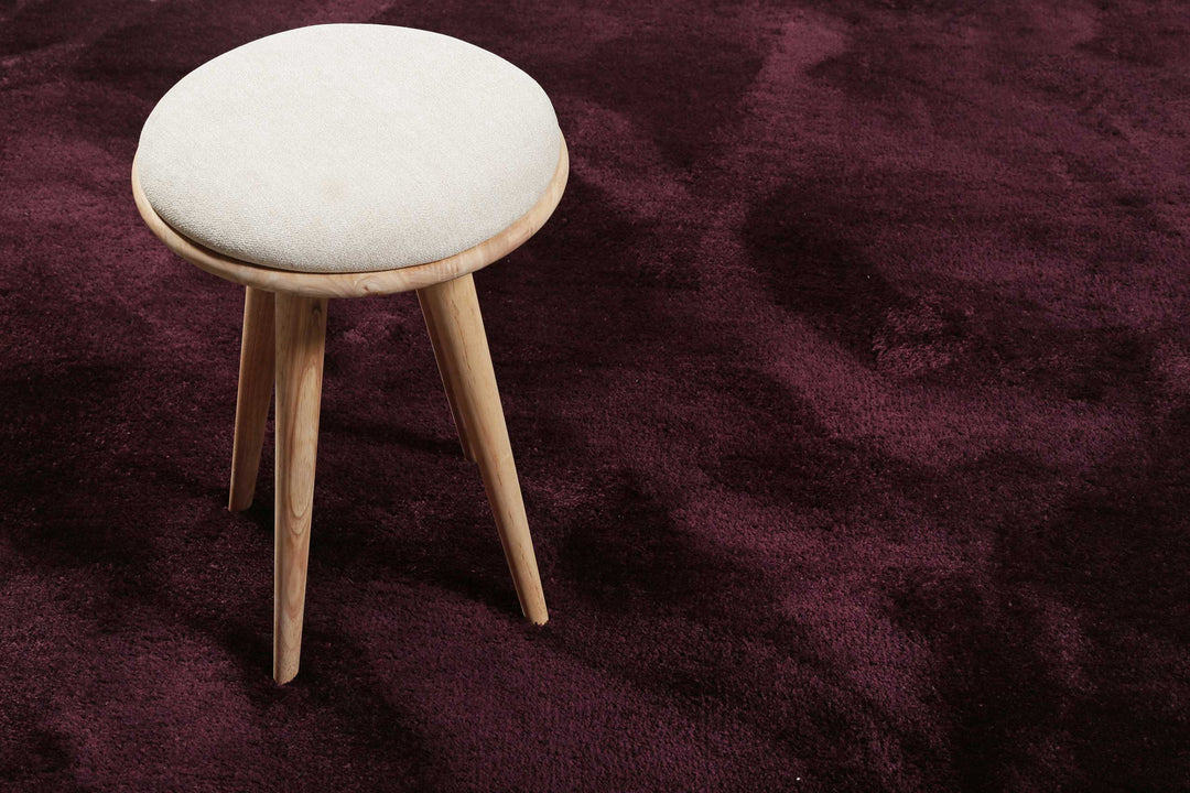 #relaxx Teppich bordeaux rot Hochflor rund