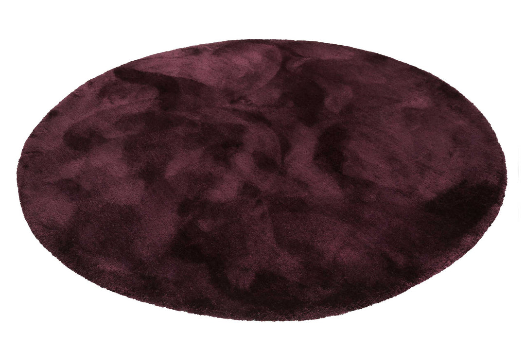#relaxx Teppich bordeaux rot Hochflor rund