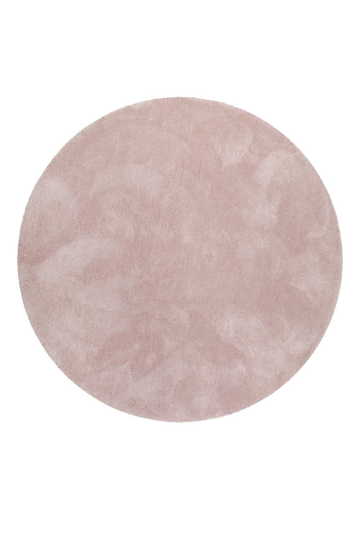 #relaxx Teppich creme rosa Hochflor rund