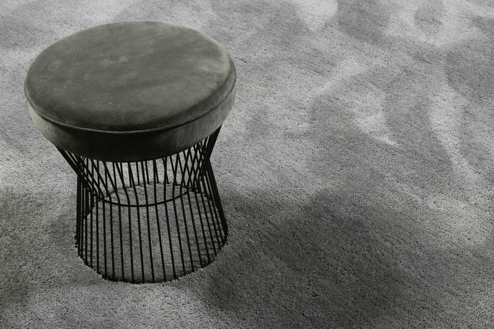 #relaxx Teppich grau taupe Hochflor rund