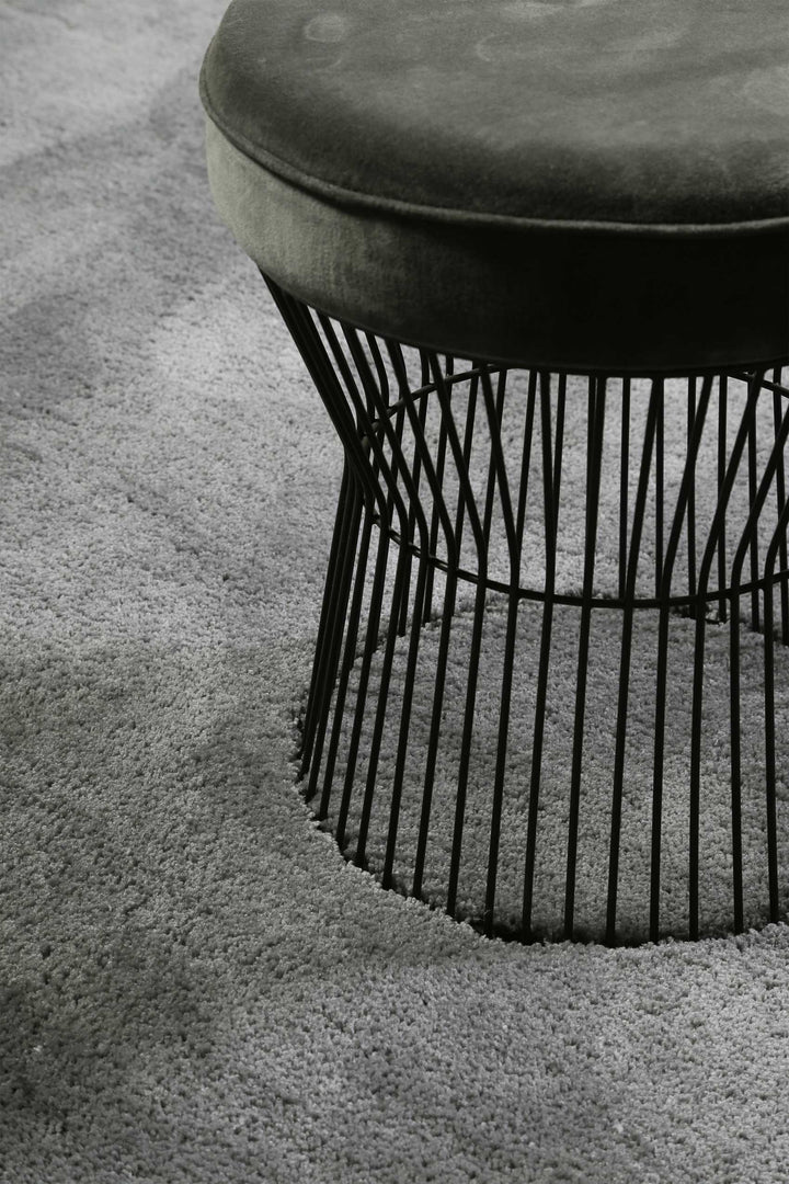 #relaxx Teppich grau taupe Hochflor rund