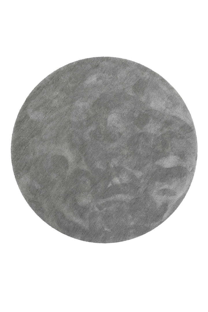 #relaxx Teppich grau taupe Hochflor rund