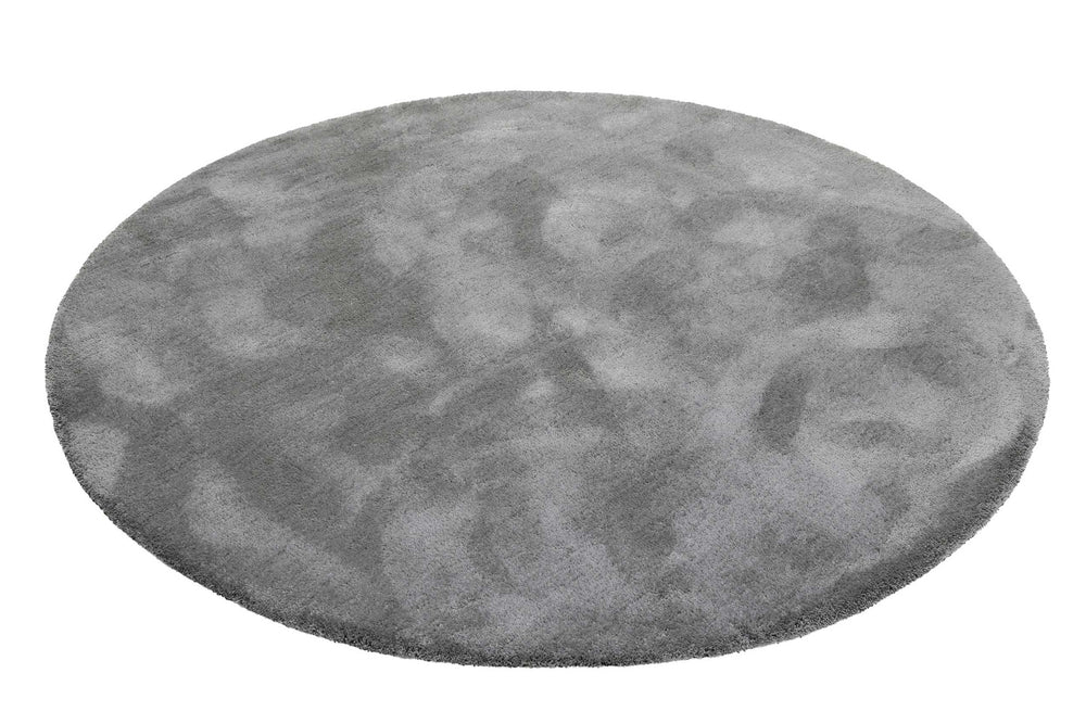 #relaxx Teppich grau taupe Hochflor rund