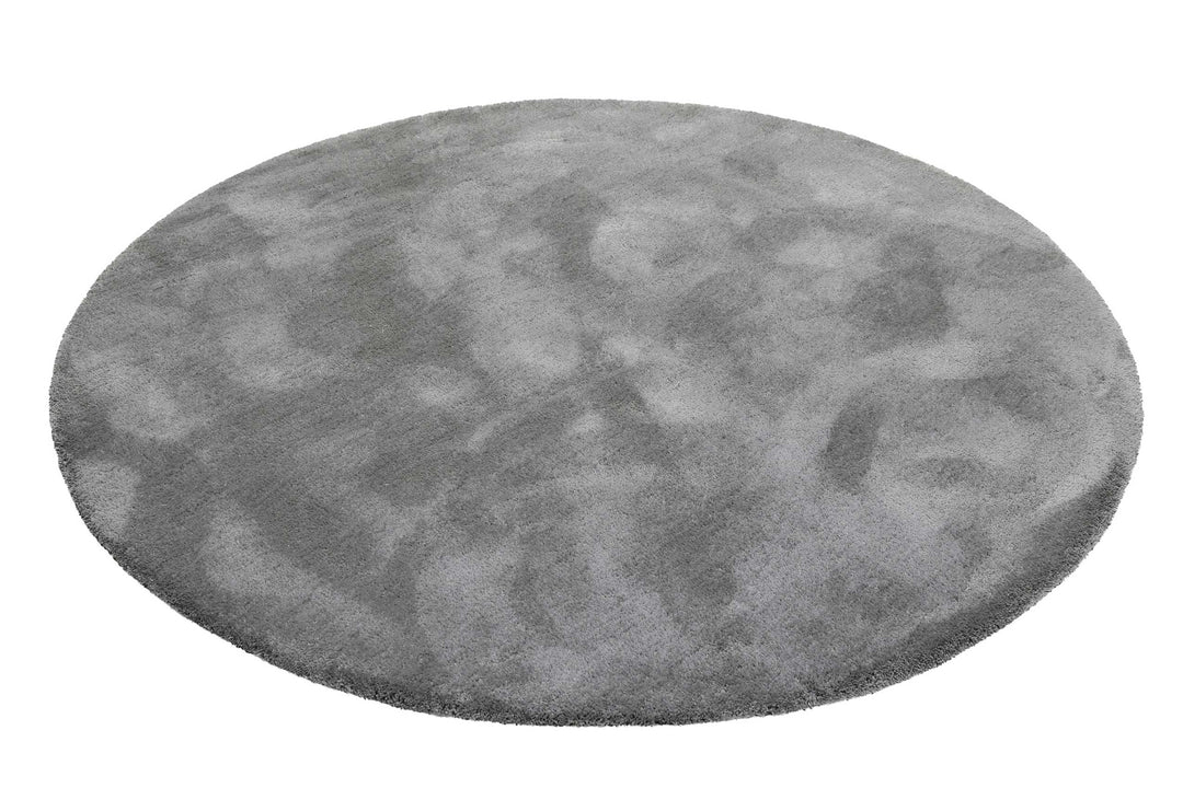 #relaxx Teppich grau taupe Hochflor rund