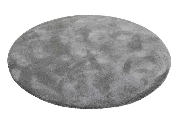 #relaxx Teppich grau taupe Hochflor rund