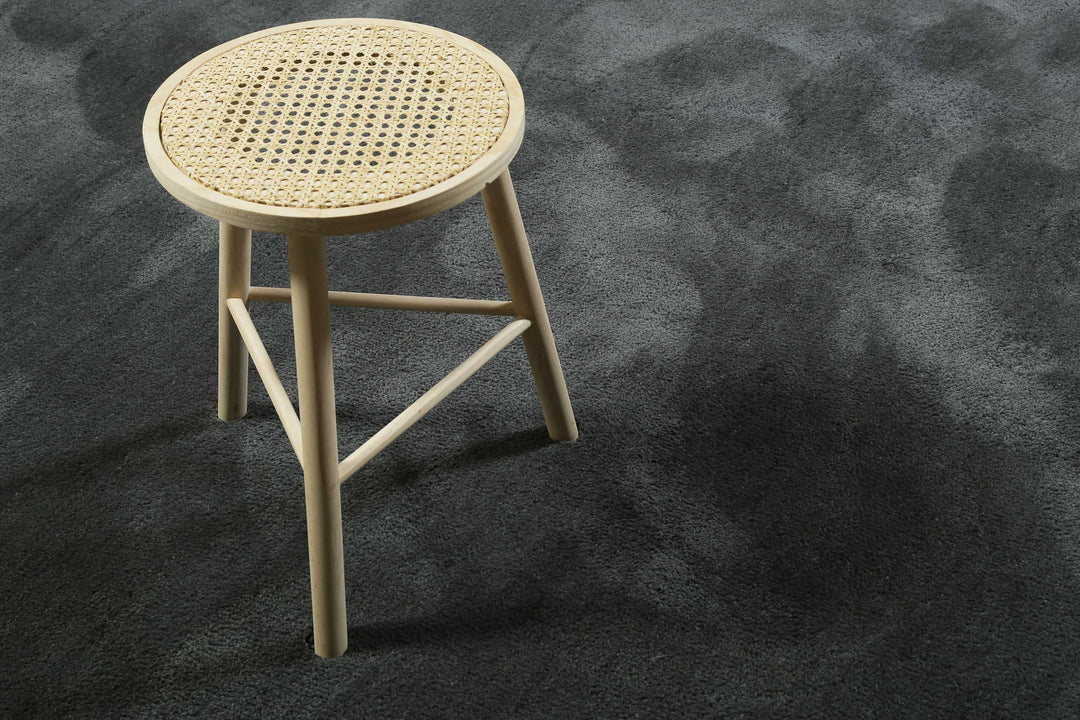 #relaxx Teppich anthrazit grün Hochflor rund