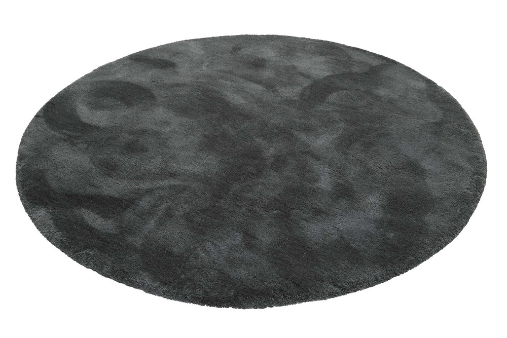 #relaxx Teppich anthrazit grün Hochflor rund