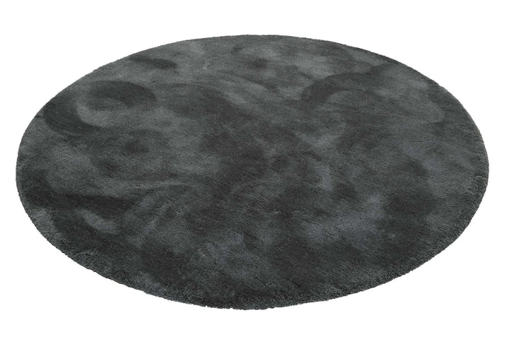 #relaxx Teppich anthrazit grün Hochflor rund