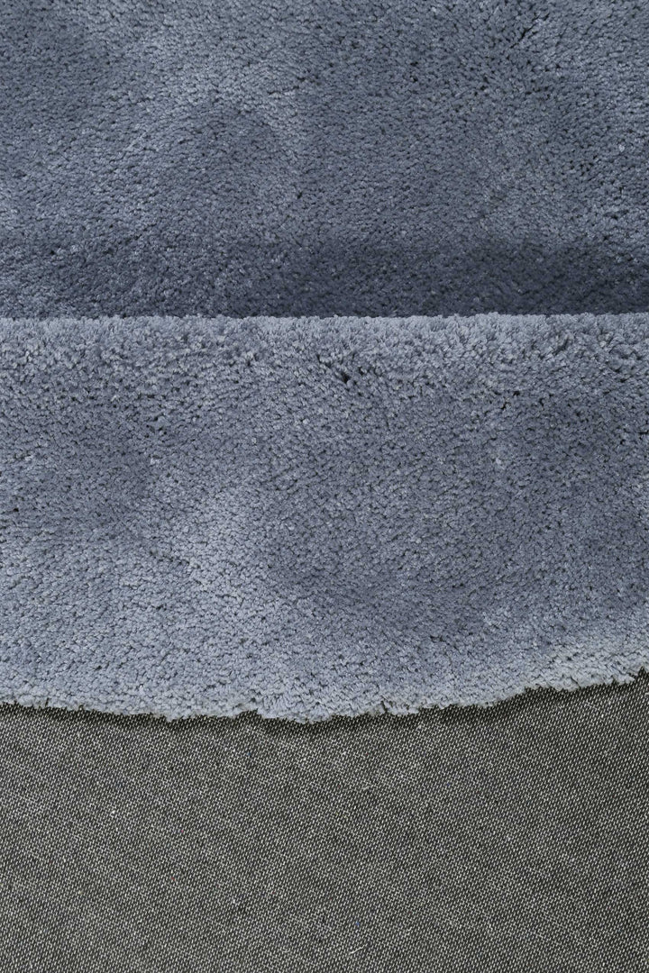 #relaxx Teppich blau grau Hochflor rund