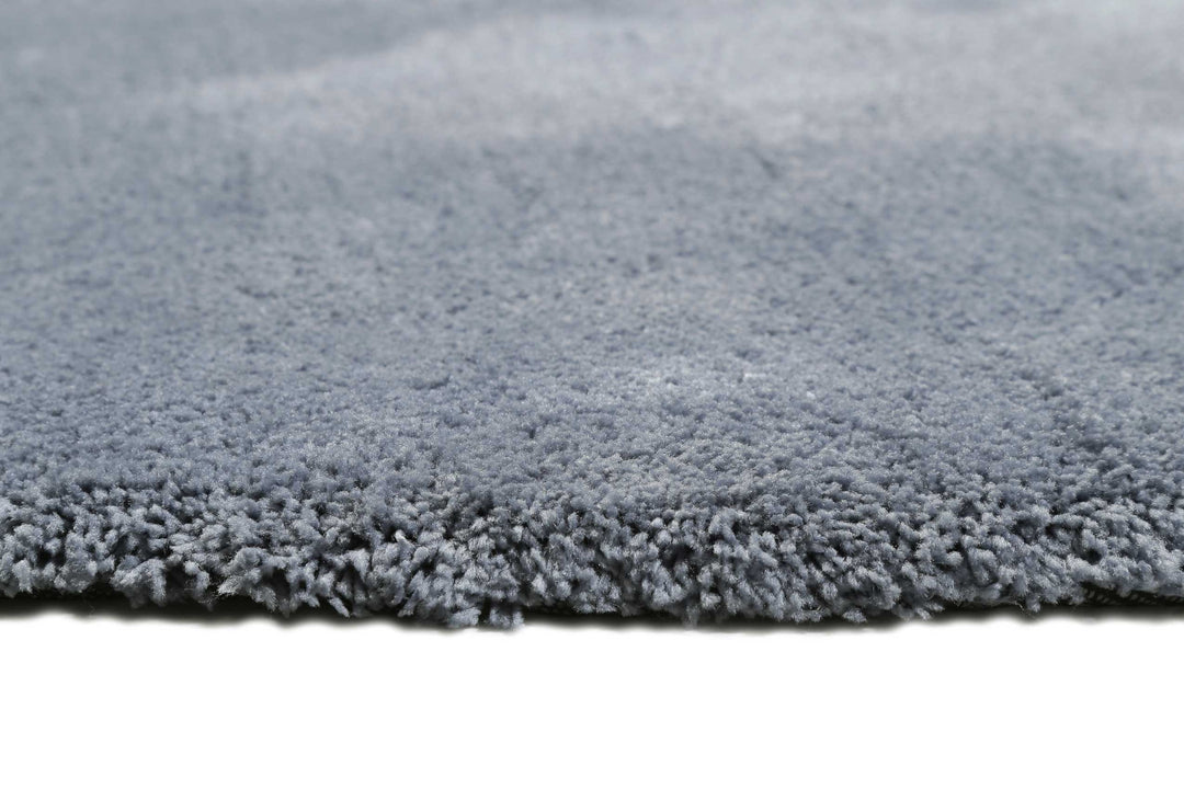 #relaxx Teppich blau grau Hochflor rund