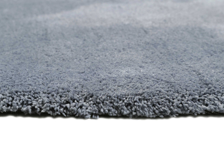 #relaxx Teppich blau grau Hochflor rund