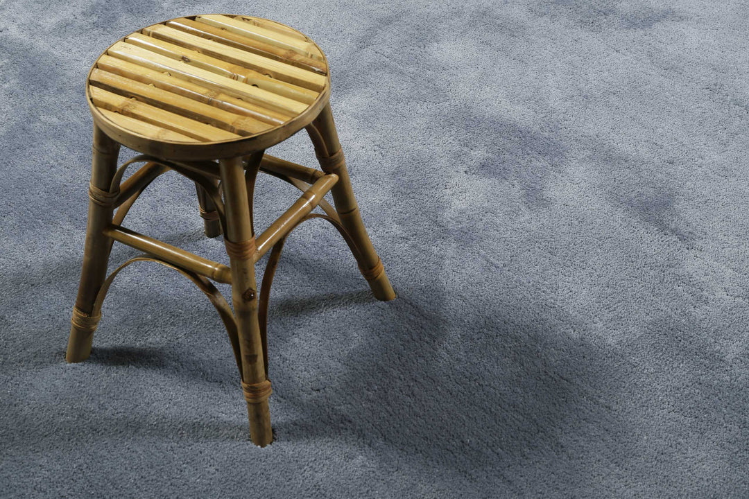 #relaxx Teppich blau grau Hochflor rund