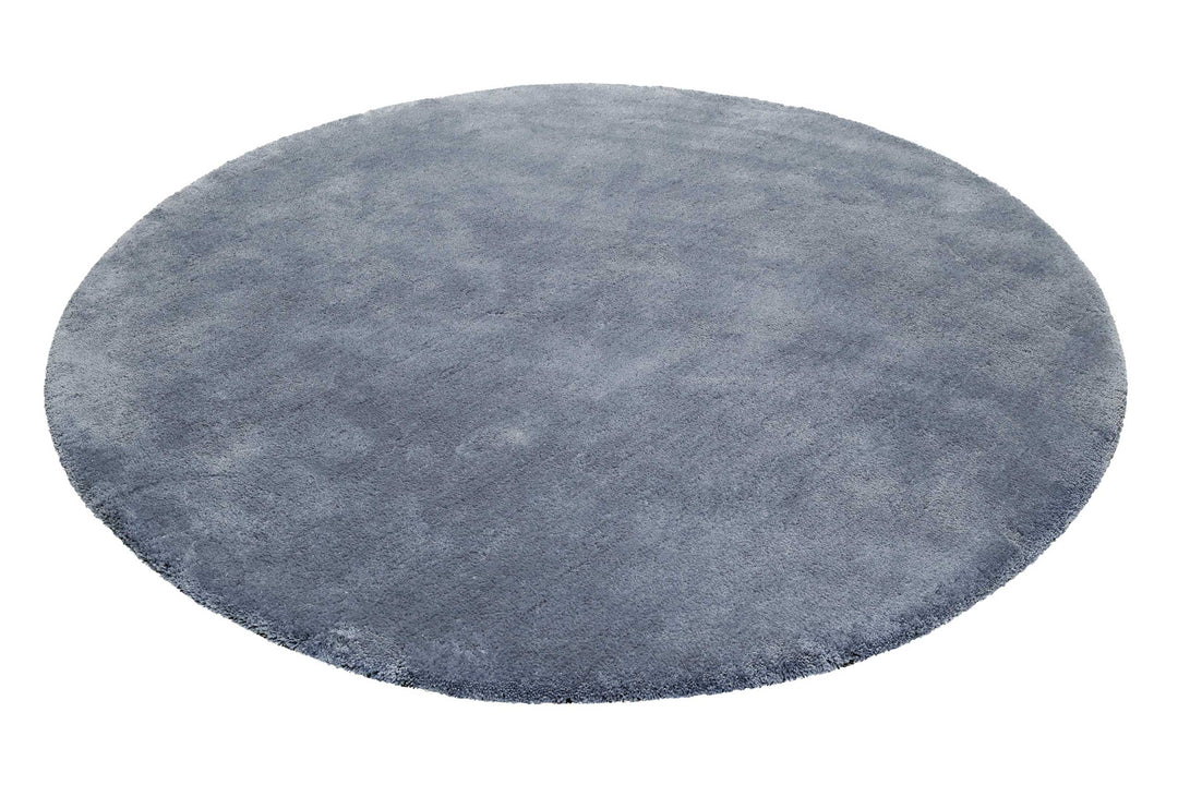 #relaxx Teppich blau grau Hochflor rund