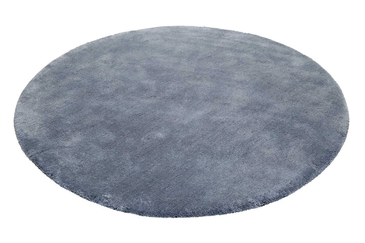 #relaxx Teppich blau grau Hochflor rund