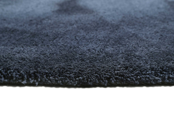 #relaxx Teppich dunkelblau Hochflor rund
