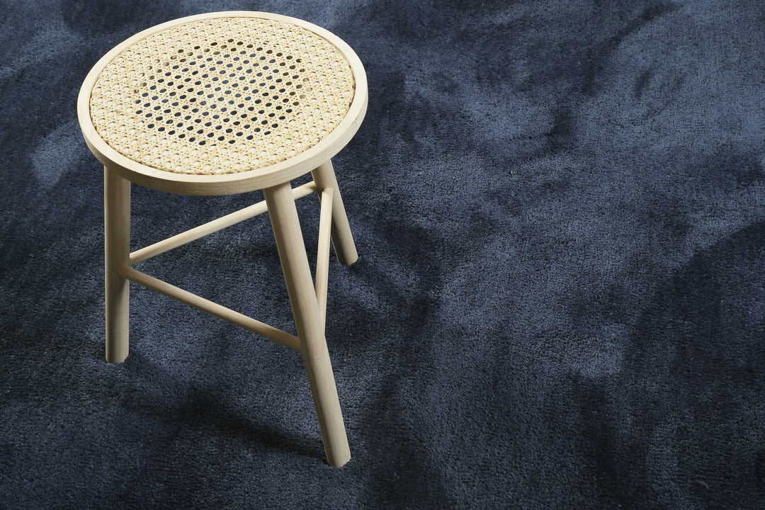 #relaxx Teppich dunkelblau Hochflor rund