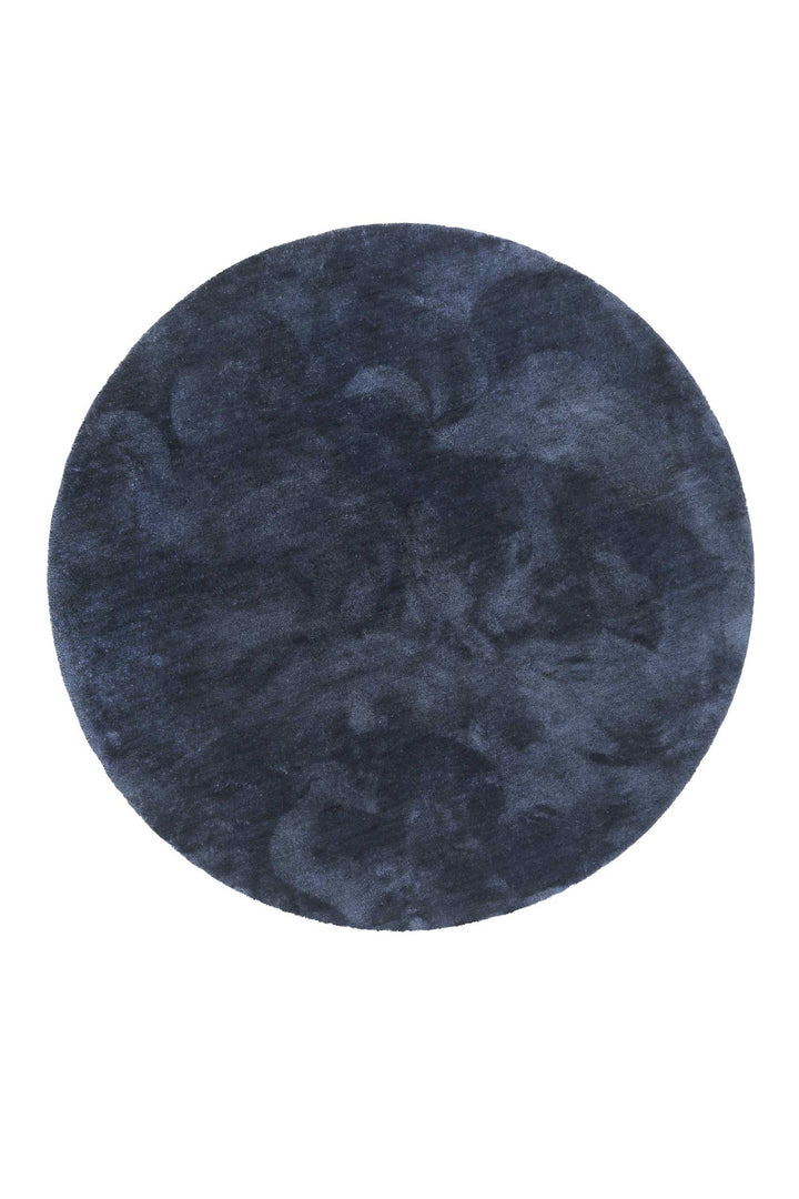 #relaxx Teppich dunkelblau Hochflor rund