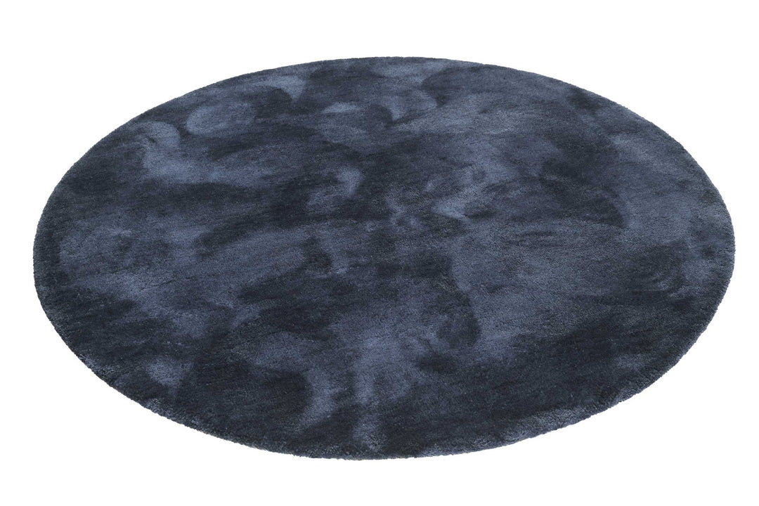 #relaxx Teppich dunkelblau Hochflor rund