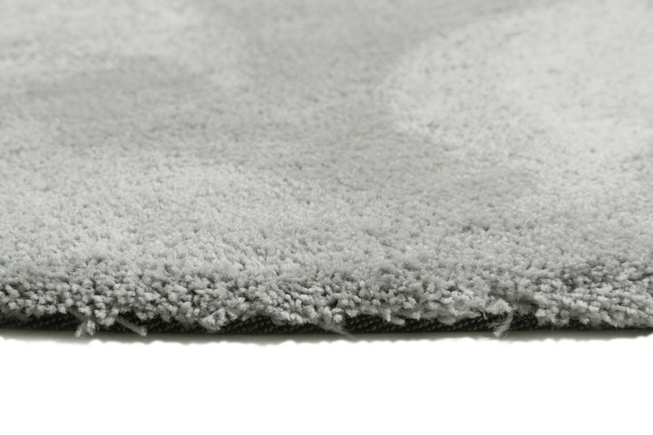 #relaxx Teppich hellgrau Hochflor rund