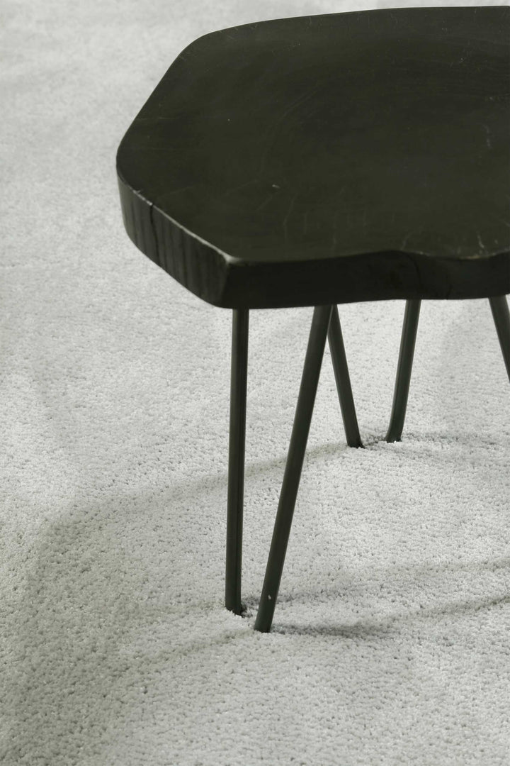 #relaxx Teppich hellgrau Hochflor rund