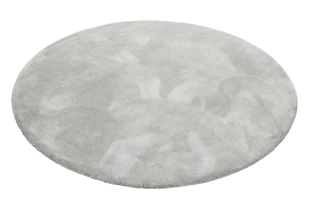 #relaxx Teppich hellgrau Hochflor rund