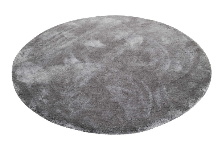 #relaxx Teppich taupe grau Hochflor rund