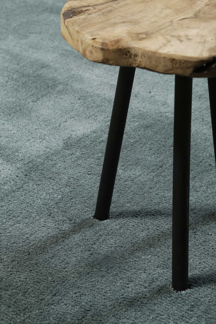 #relaxx Teppich grau grün Hochflor rund