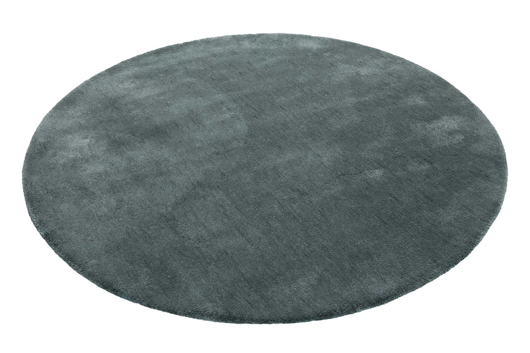 #relaxx Teppich grau grün Hochflor rund