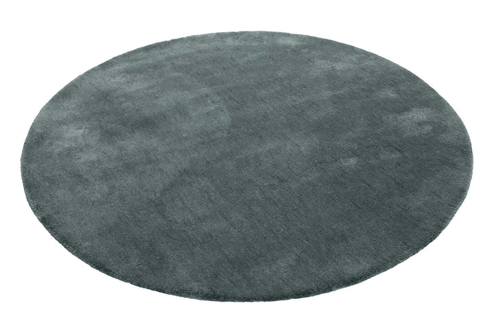 #relaxx Teppich grau grün Hochflor rund