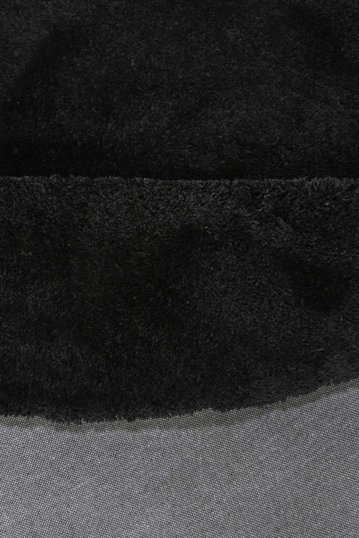 #relaxx Teppich schwarz Hochflor rund