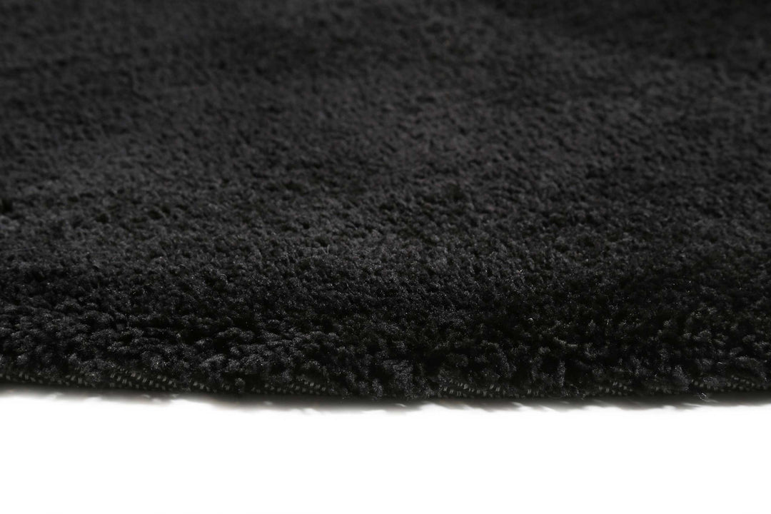 #relaxx Teppich schwarz Hochflor rund