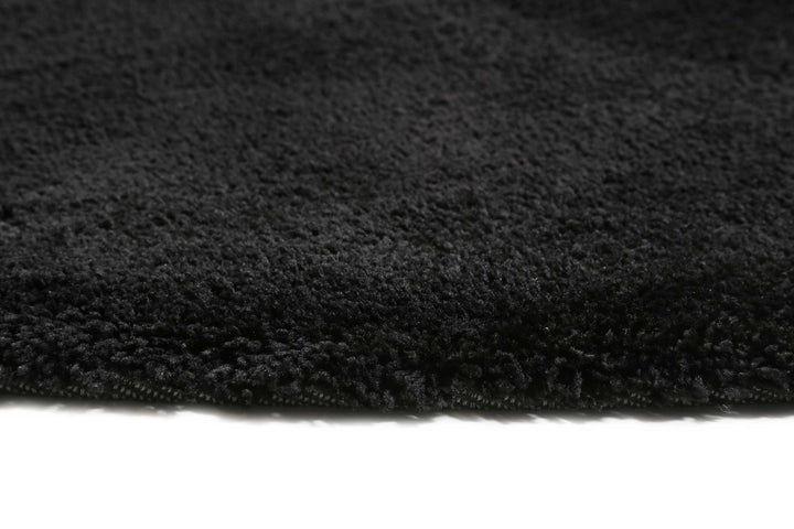 #relaxx Teppich schwarz Hochflor rund