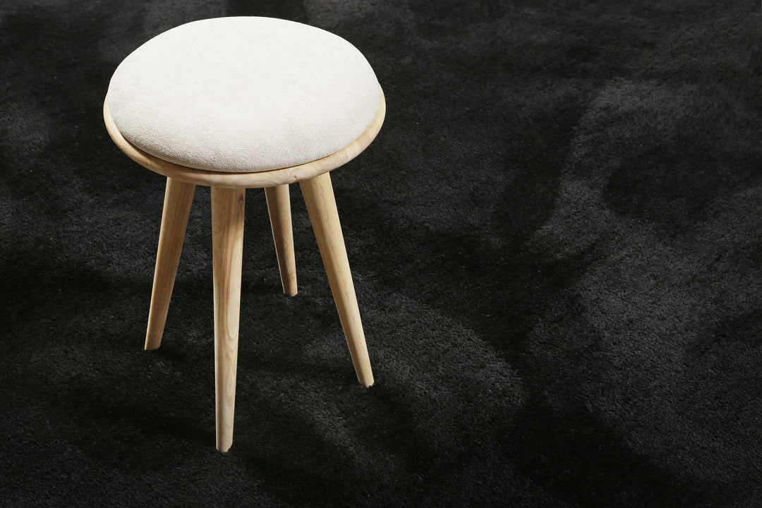 #relaxx Teppich schwarz Hochflor rund