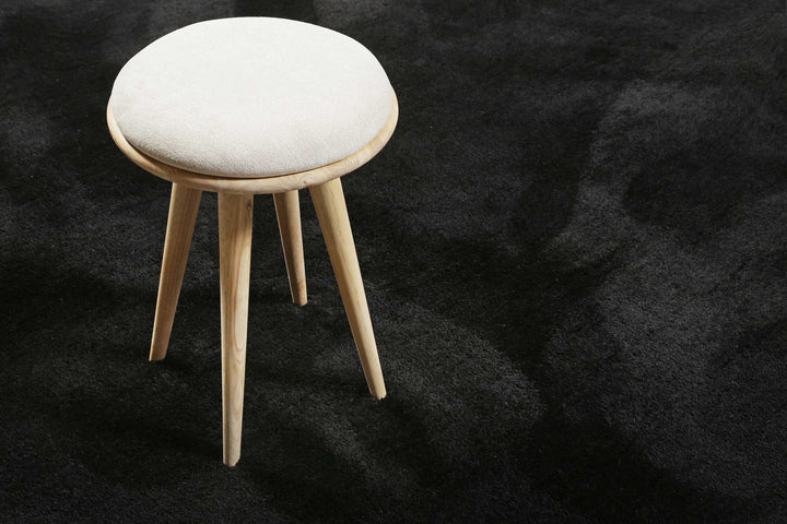 #relaxx Teppich schwarz Hochflor rund