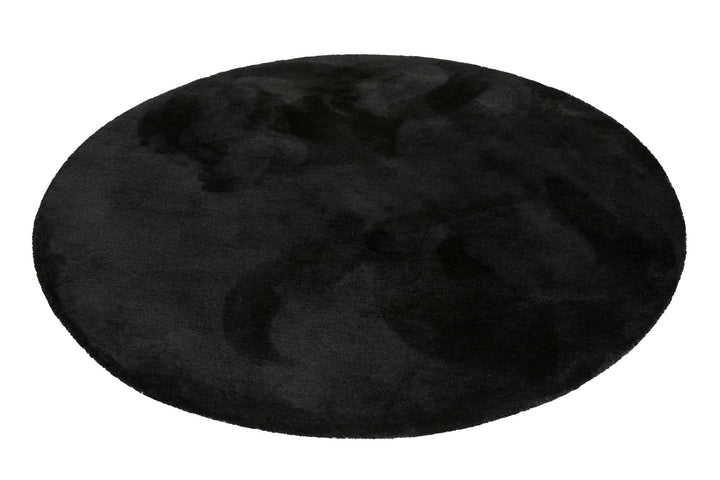#relaxx Teppich schwarz Hochflor rund