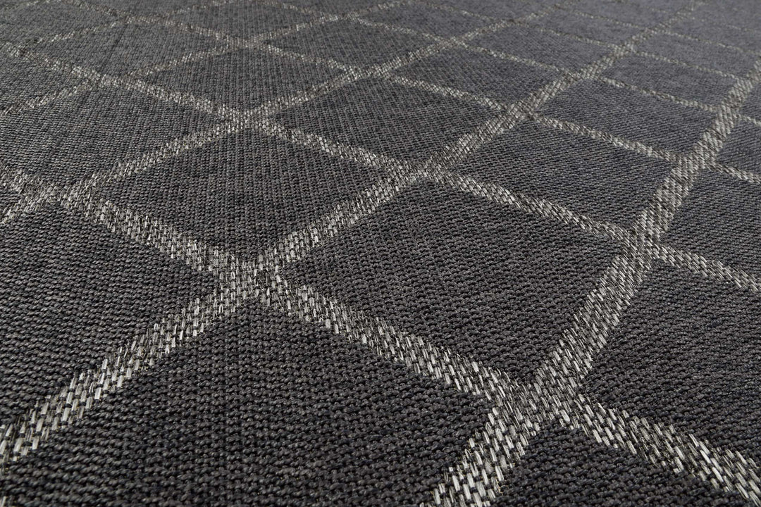 Sparkle Outdoor (Rhomb) Outdoor navy Kurzflor rechteckig