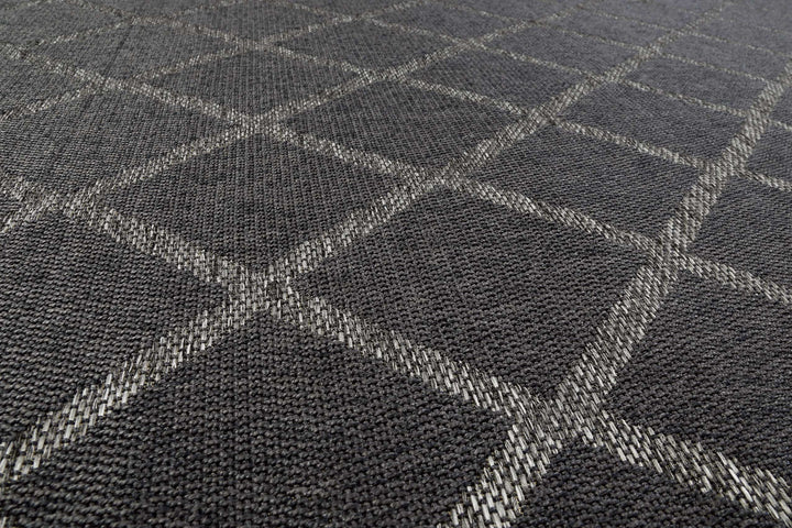 Sparkle Outdoor (Rhomb) Outdoor navy Kurzflor rechteckig