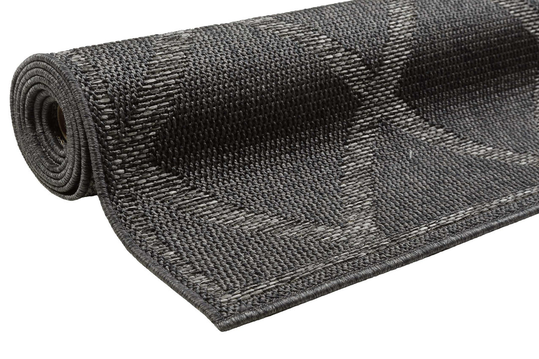 Sparkle Outdoor (Rhomb) Outdoor navy Kurzflor rechteckig