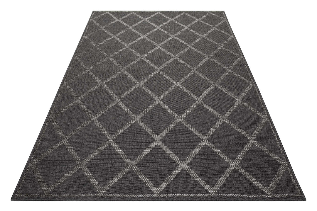 Sparkle Outdoor (Rhomb) Outdoor navy Kurzflor rechteckig