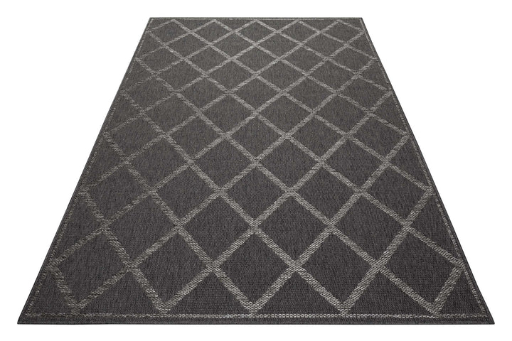 Sparkle Outdoor (Rhomb) Outdoor navy Kurzflor rechteckig